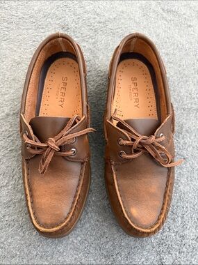 Sperry Brown Leather 2-Eye Classic Boat Shoes